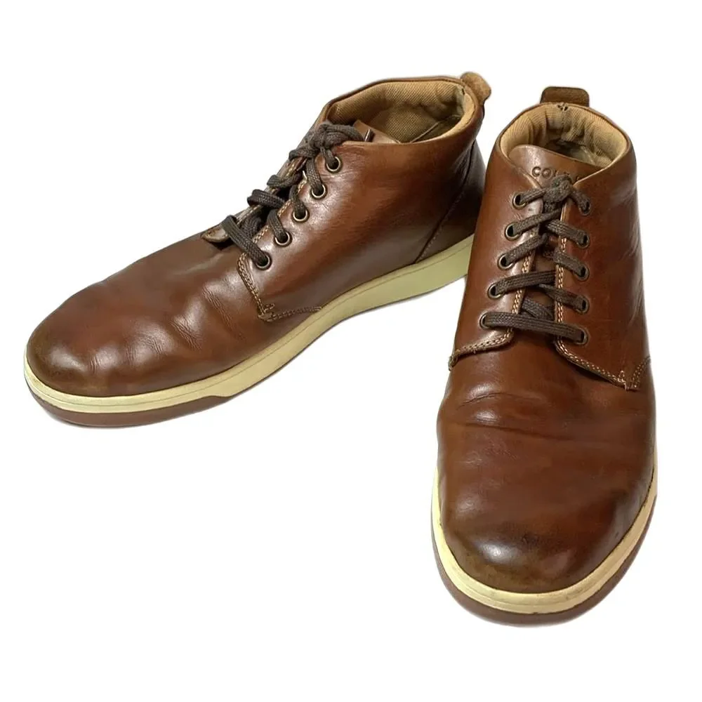 Cole Haan Men's Vartan 2.0 Midcut Brown Leather Sneaker Boot Size 12M